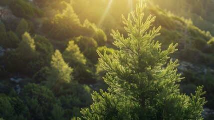 pine tree in the forest