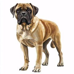Majestic Mastiff Clipart - High Resolution Illustration Ideal for Crafts & Digital Design Projects on White Background