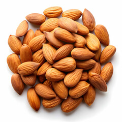 Fototapeta premium almond nuts on white background. Almond nuts isolated on white background