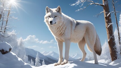 Obraz premium wolf in snow