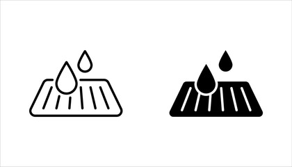 Drain icon set. drainage vector illustration on white background