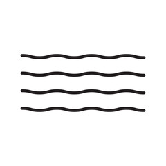 Ocean, sea waves icon template color editable. wave symbol vector sign isolated on white background illustration for graphic and web design.