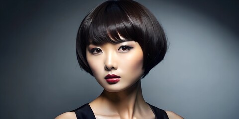 Fototapeta premium asian Short cut model
