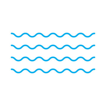 Wave Icon Vector isolated on background. Water wave symbol for infographic banner and website design. logo vector illustration.