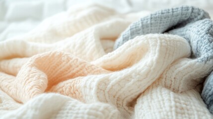 soft and cozy background with baby bedding, ideal for baby product promotions