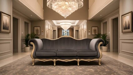 modern luxury hall with sofa