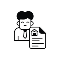 Real Estate Agency vector icon ready to use for apps and websites