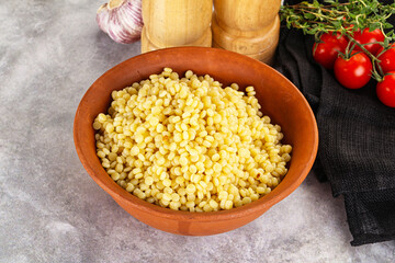 Organic wheat pasta - boiled ptitim