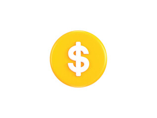 3d dollar icon 3d rendering vector illustration