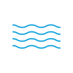 Wave Icon Vector isolated on background. Water wave symbol for infographic banner and website design. logo vector illustration.