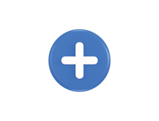 Obraz premium Plus button icon 3d render