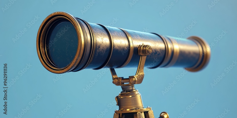 Poster telescope in a 3d cartoon style rendering