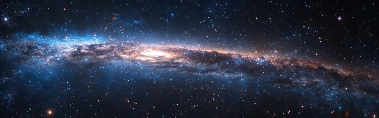 Cartoon style 3D rendering of the Milky Way Galaxy