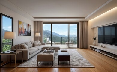 Fototapeta premium modern luxury living room interior design