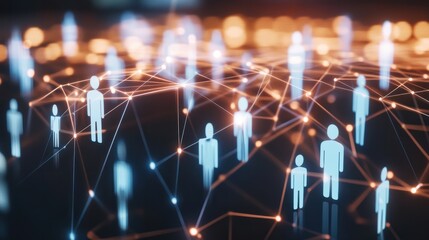 people business connection on social network online concept.