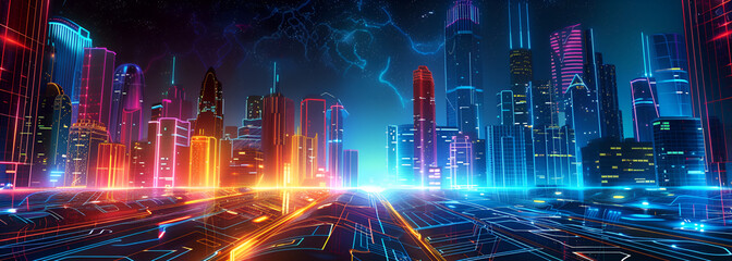 Fototapeta premium Disco background synthwave background abstract technology background, disco background, synthwave background, abstract technology, retro futurism, neon lights 