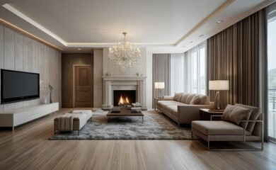 Modern luxury living room interior design