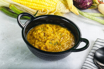 Vegan cuisine - Indian soup daal