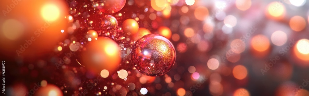 Aufkleber Stunning background featuring beads particles and simulation crafted through 3D illustration and rendering