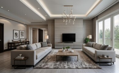 Modern luxury living room interior design