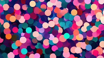 Colorful, round confetti. as abstract background, wallpaper, banner, texture design with pattern - vector.