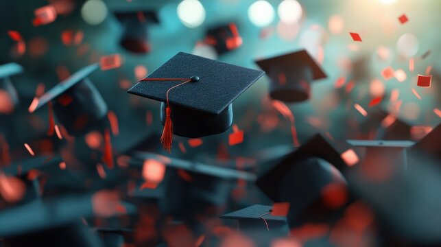 congratulations. and graduation caps and deration with new platform.