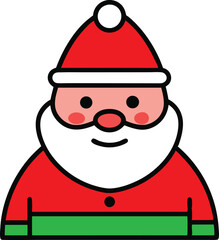 Merry Christmas and happy new year greeting card with cute Santa Claus collection. Holiday cartoon characters set. -Vector