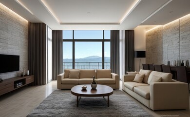 Modern luxury living room interior design