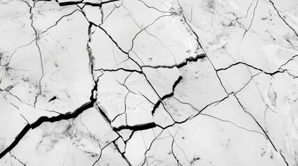 Fototapeta premium Cracked White Marble Texture Background