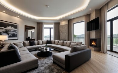 Modern luxury living room interior design