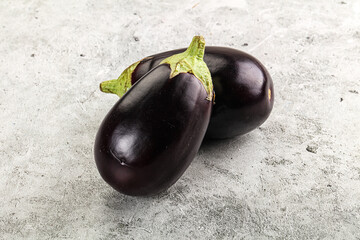Raw ripe organic eggplant vegetable