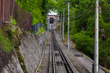 日本の風景・初夏　立山黒部アルペンルート　立山ケーブルカー