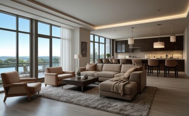 Modern luxury living room interior design