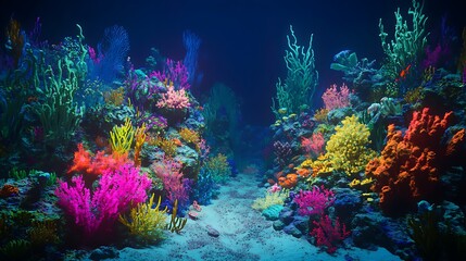 A digital simulation of a coral reef ecosystem with interactive species and environmental variables 