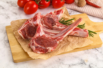 Raw Rack of Lamb for cooking