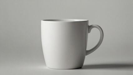 High quality minimal design print on demand empty one white coffee cup studio style 