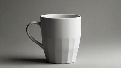 Obraz premium High quality minimal design print on demand empty one white coffee cup studio style 