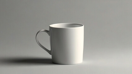 Fototapeta premium High quality minimal design print on demand empty one white coffee cup studio style 