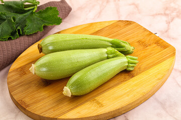 Green young small baby zucchini