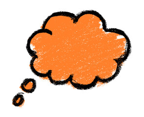 Speech Bubble Crayon Chalk Drawing with Background Vector 