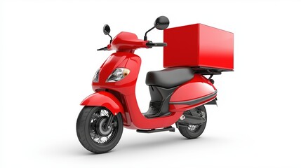 Obraz premium Delivery motobire isolated on white background.Transportation