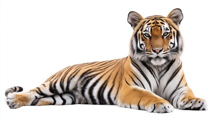 Obraz premium Tiger isolated on white background
