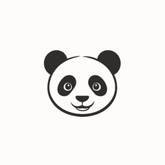 Panda vector isolated