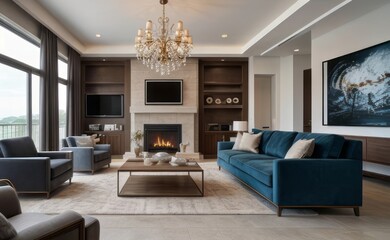 Modern luxury living room interior design