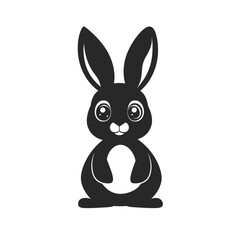 Fototapeta premium Black rabbit vector