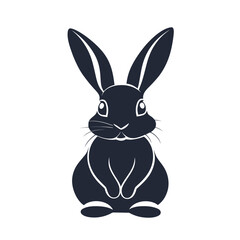 Obraz premium Black rabbit vector