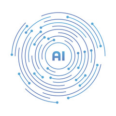 Unlock the Future of Technology with AI Iconography!. world of Artificial Intelligence with this unique and visually captivating AI icon. symbol of the future of innovation,Vector illustration concept
