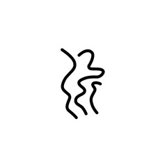 Steam and smoke lines icon