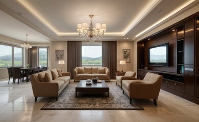 Modern luxury living room interior design