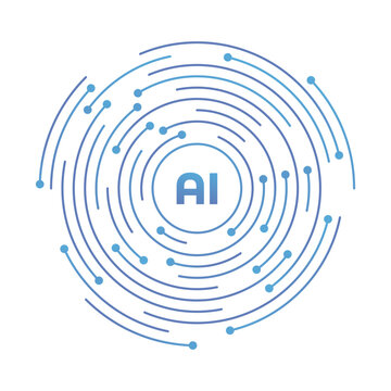 Unlock the Future of Technology with AI Iconography!. world of Artificial Intelligence with this unique and visually captivating AI icon. symbol of the future of innovation,Vector illustration concept